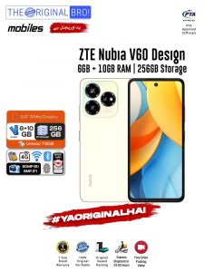 ZTE Nubia V60 Design - 6GB RAM - 256GB Storage - Easy Monthly Installments - PTA Approved - 1 Year Official Warranty - The Original Bro Mobiles - TOB70